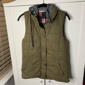 Love Tree Quilted Hoodie Vest